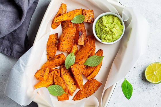 wedges de cartof dulce